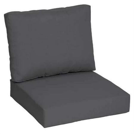 Better Homes & Gardens Grey Outdoor 24  X 24  2 Piece Deep Seat Cushion Set