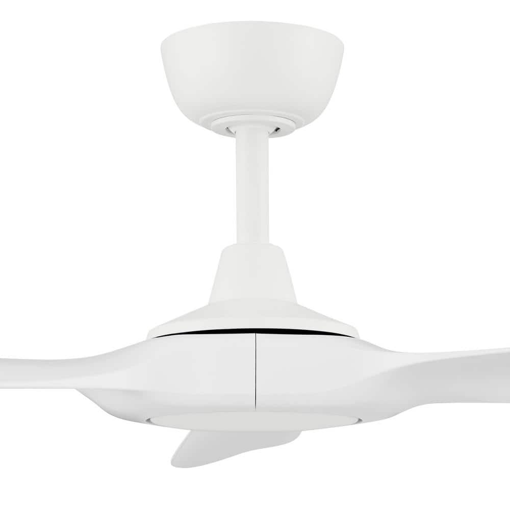 Tager 72 in. Smart Indoor/Outdoor Matte White Ceiling Fan without Light with Remote Powered by Hubspace