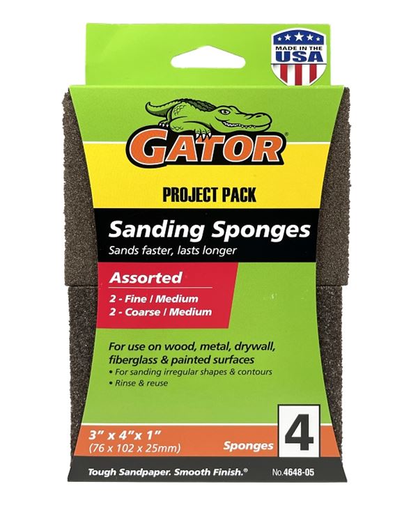 Gator Assorted Multi-Surface Sanding Sponge, 4 Pack (464805)