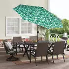 9Ft Palm round Outdoor Tilting Market Patio Umbrella with Crank