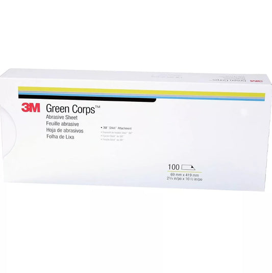 3M 2230 Green Corps Stikit Production Sheet 02230 2 3/4" x 16 1/2" 80D 100/box